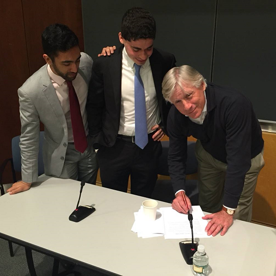 Student Senators with President Bollinger
